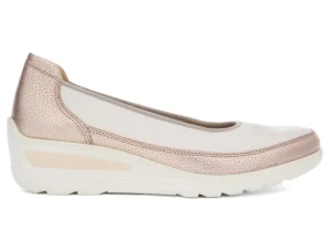 Ara 12-50664-08 Zurich – Off White & Gold Metallic Leather Loafer