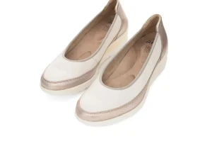 Ara 12-50664-08 Zurich – Off White & Gold Metallic Leather Loafer