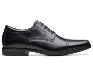 Clarks Howard Cap - Black Leather