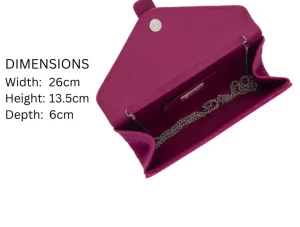 Lotus Aletta ULG085 – Bright Pink Suede Clutch Bag