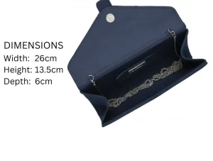 Lotus Aletta ULG085 – Navy Suede Clutch Bag